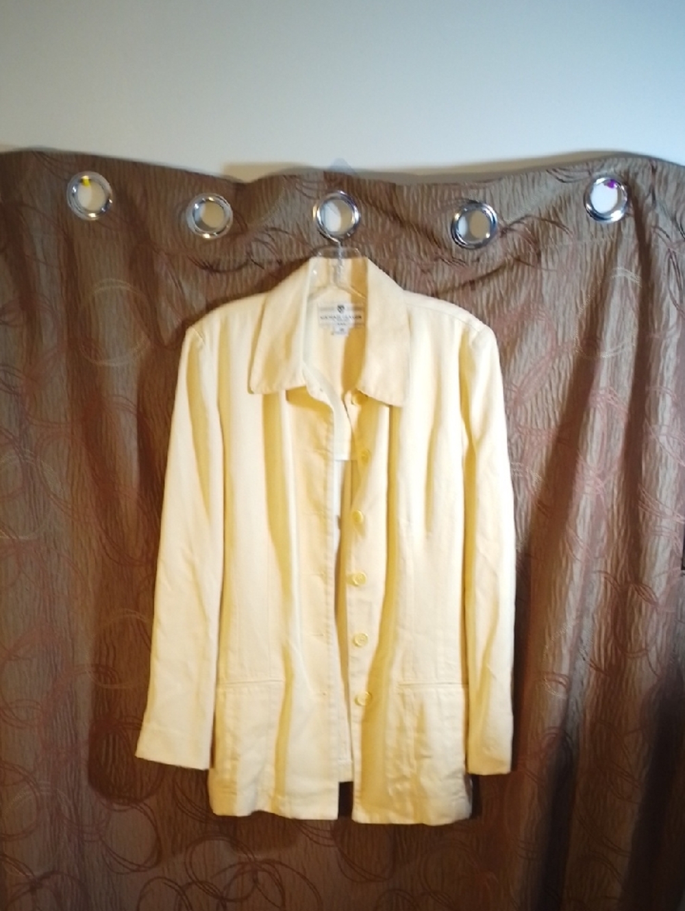 Democracy Cream Button-Front Blazer Jacket